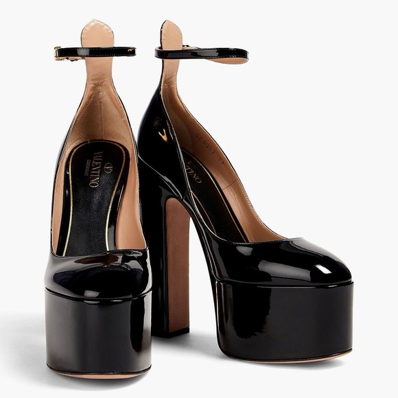 New Valentino Garavani Patent Leather Ankle-Strap Platform Pumps Size 42 - Picture 2 of 3